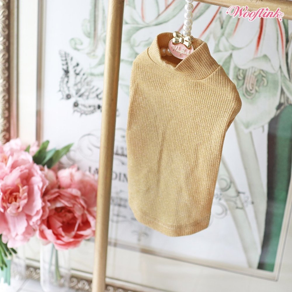 Shimmer Turtleneck in Gold by Wooflink -Size 3 - Picture 2 of 8